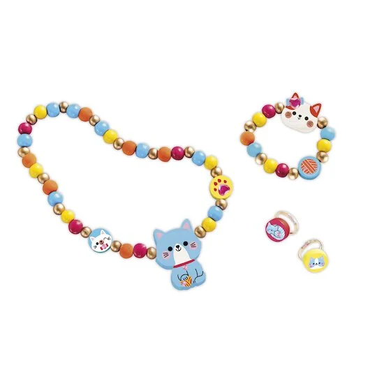 4 bijoux en bois à créer - Petit chat