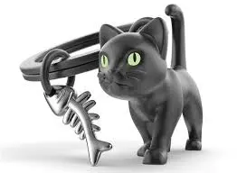Porte-clé Métalmorphose - Chat noir