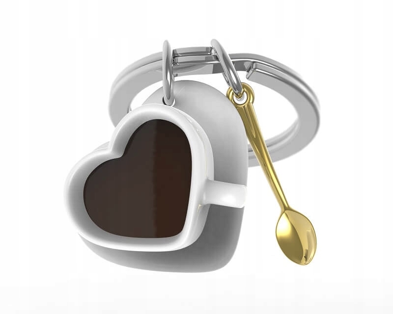 Porte-clé Métalmorphose - Café coeur