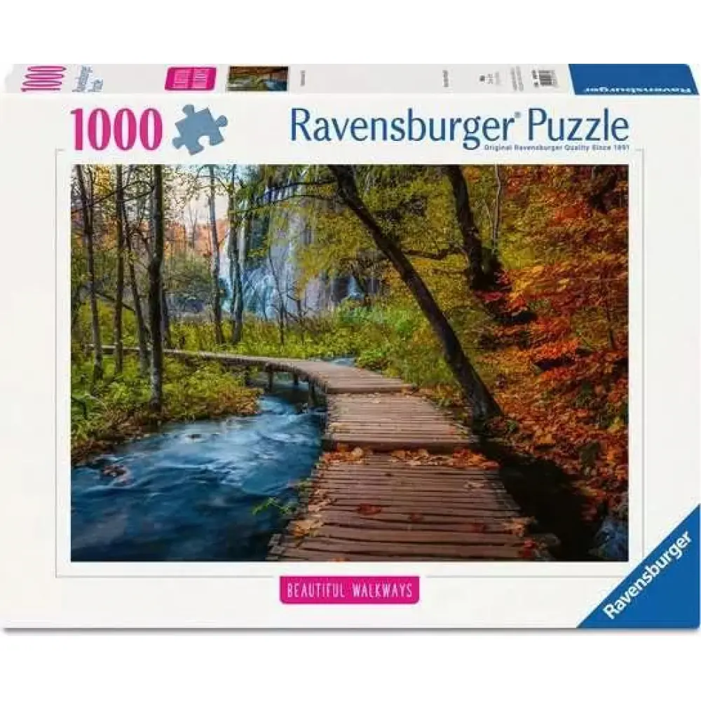 Puzzle 1000 pcs - Sentier forestier automnal