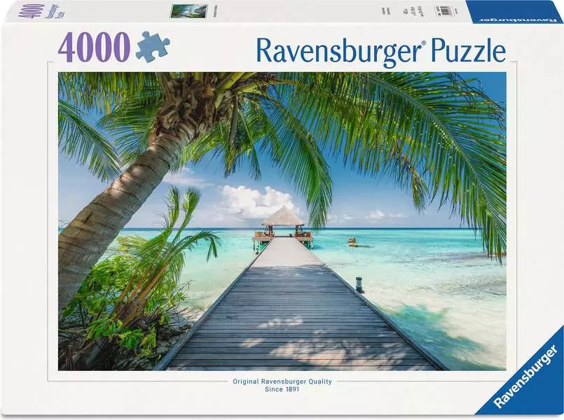 Puzzle 4000 pcs - Plage de rêve aux Maldives