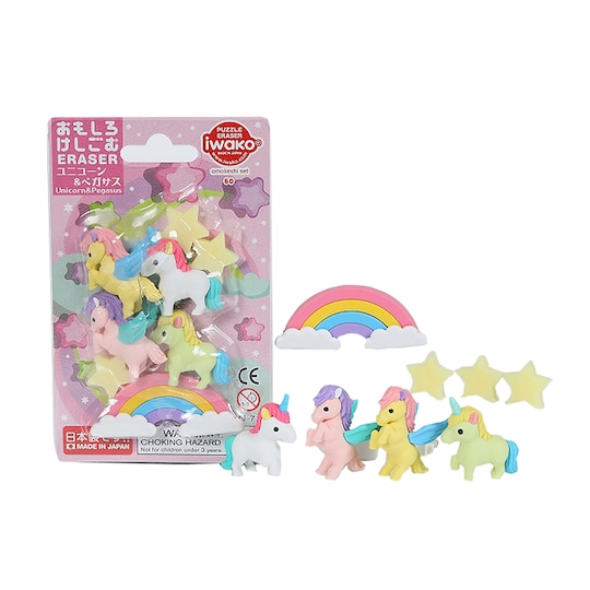 Set gommes - licorne et pégase