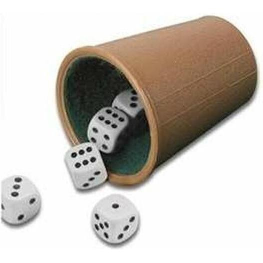 Gobelet garni de 5 dés pointillés