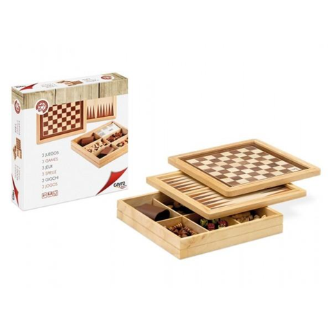 3 jeux en 1 - Echecs, Dames et Backgammon