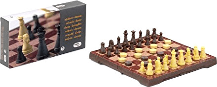 Jeu d'échecs et dames magnétique