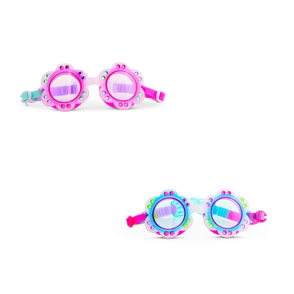 Bling2o - Lunettes de piscine : Pétales Bleu fleuri