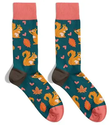 Chaussettes taille 36-40 - Ecureuils