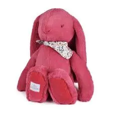 Lapin fleurette - Fuschia 50cm