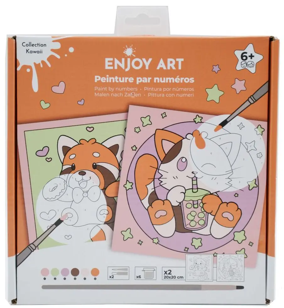 ENJOY ART Peinture par numéros Kawaii Chat Panda