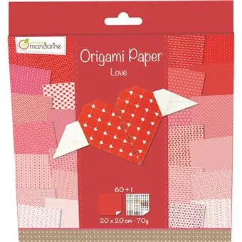 Origami paper love