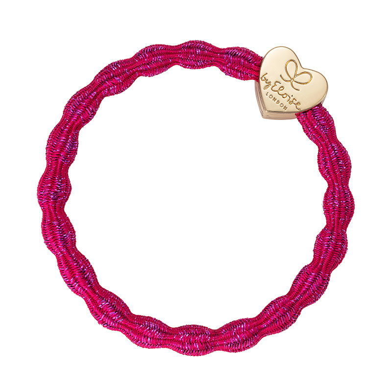 byEloise - Metallic Gold Heart Fuchsia