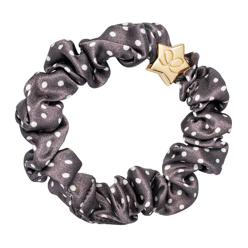 byEloise - Gold Star Polka Dot Mocha en soie