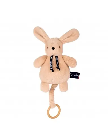 Mailou doudou musical Lapin beige