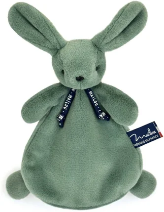 Mailou doudou lapin Dorlotin vert sauge