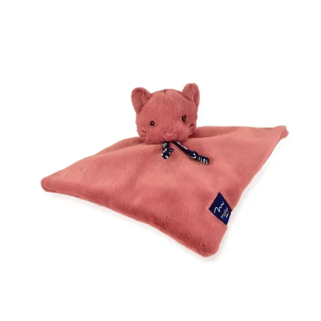 Mailou doudou plat Chat Dorlotin rose