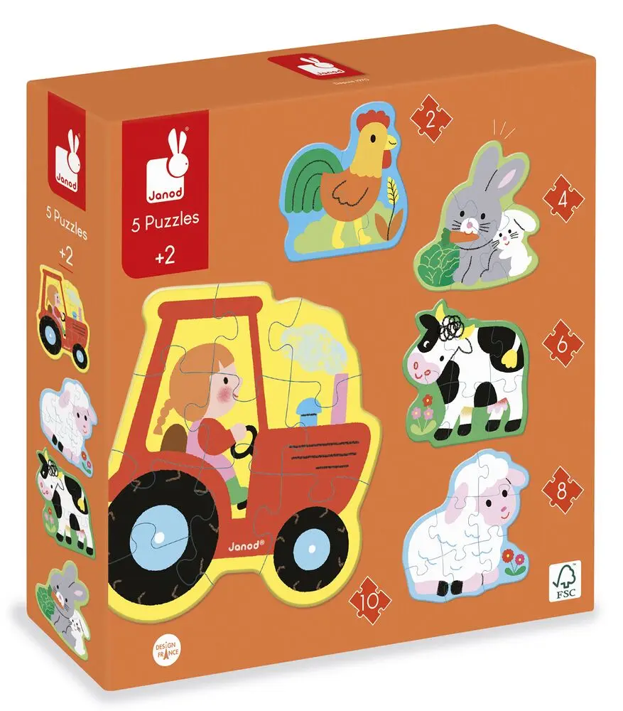 5 Puzzles évolutifs ferme