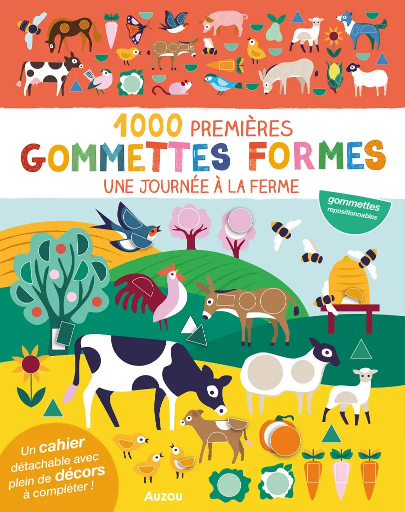 1000 PREMIÈRES GOMMETTES FORMES UNE JOURNÉE À LA FERME