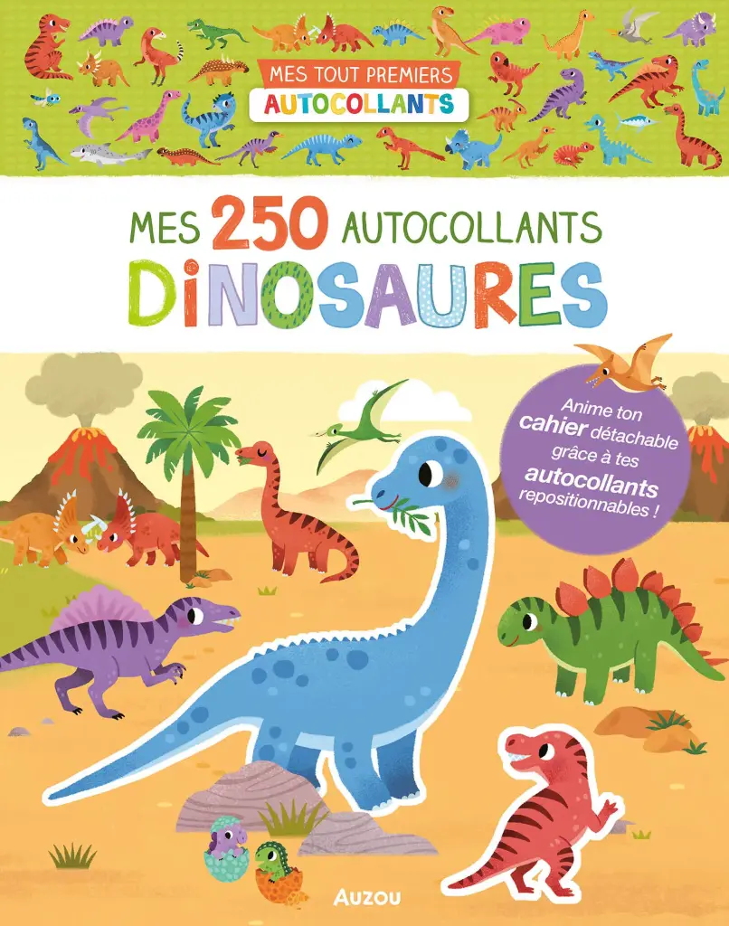 MES 250 AUTOCOLLANTS DINOSAURES