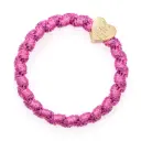 byEloise - Woven Gold Heart Bubblehum Pink