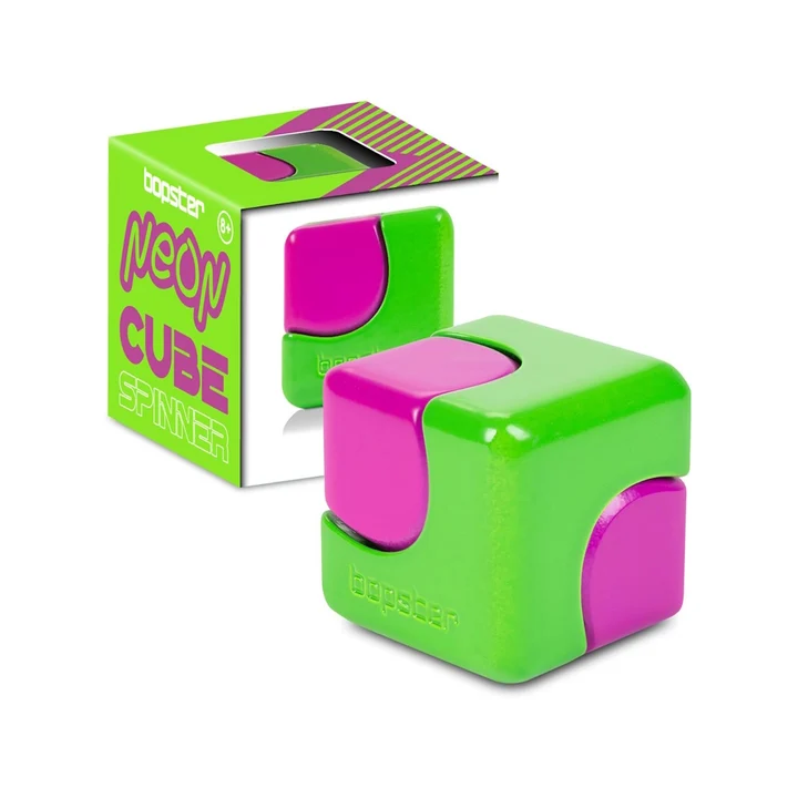 Cube Spinner Néon - Vert et mauve