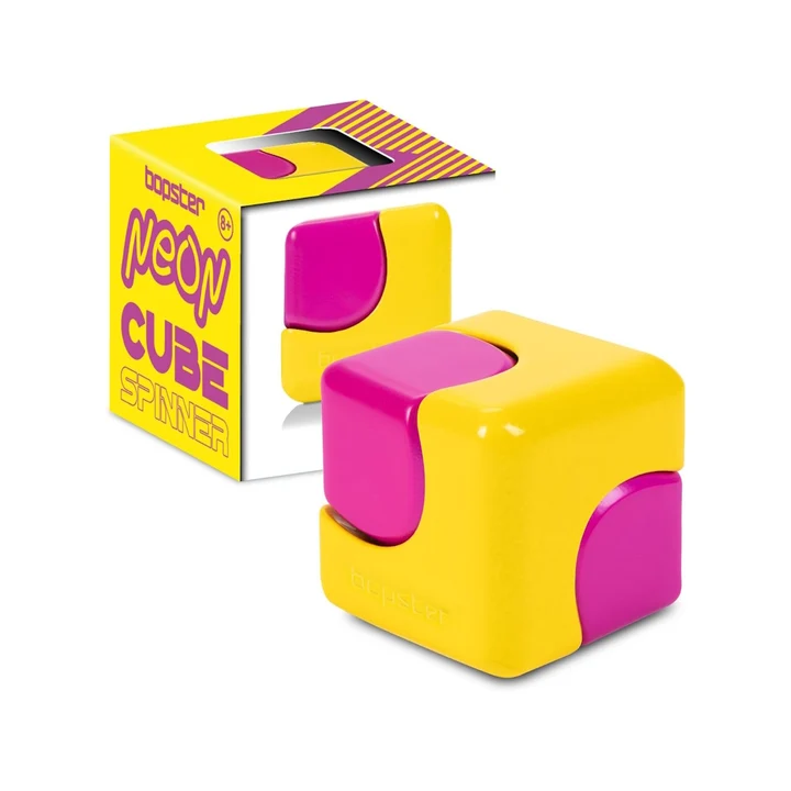 Cube Spinner Néon - Mauve et jaune