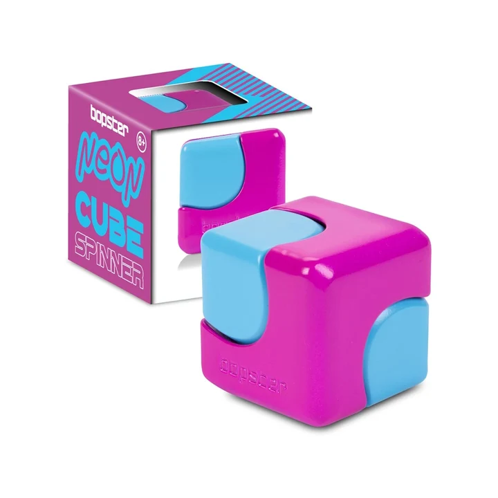 Cube Spinner Néon - Mauve et bleu
