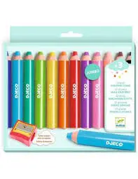 12 gros crayons gras