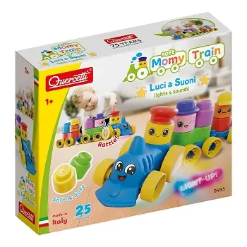 Quercetti - Train Momy Soft avec lumières et sons 