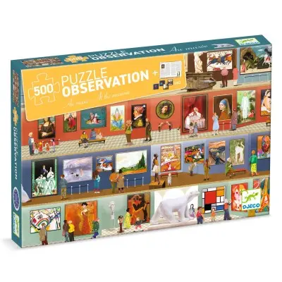 Puzzle Observation - Au musée + livret - 500 pcs