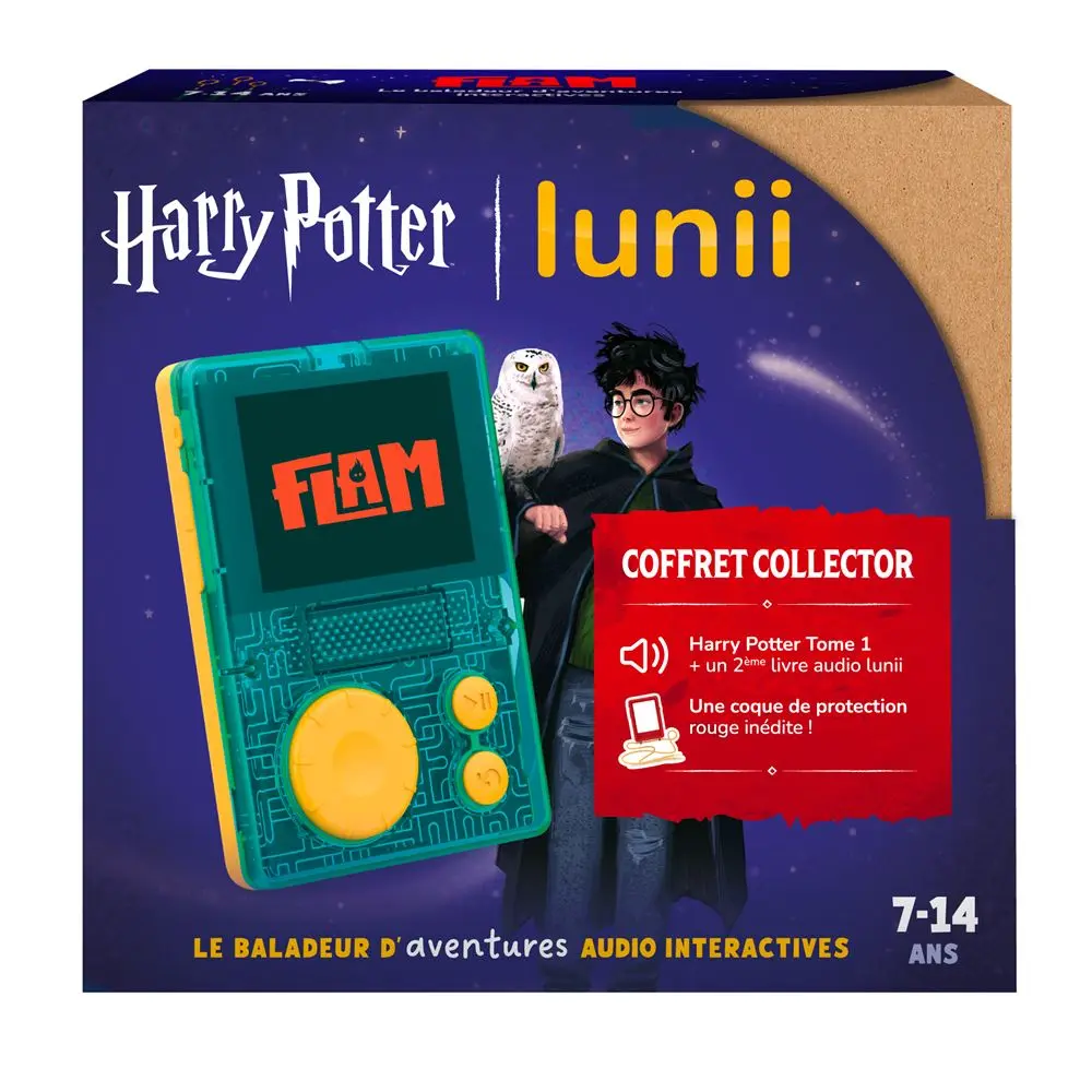 Coffret Collector - Conteuse Flam avec coque rouge exclusive + Harry Potter à l’école des sorciers + un 2ème livre audio Lunii