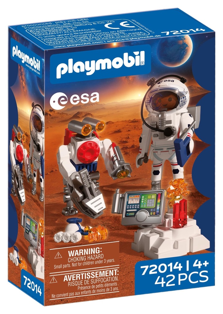 Astronaute de l'ESA avec robot