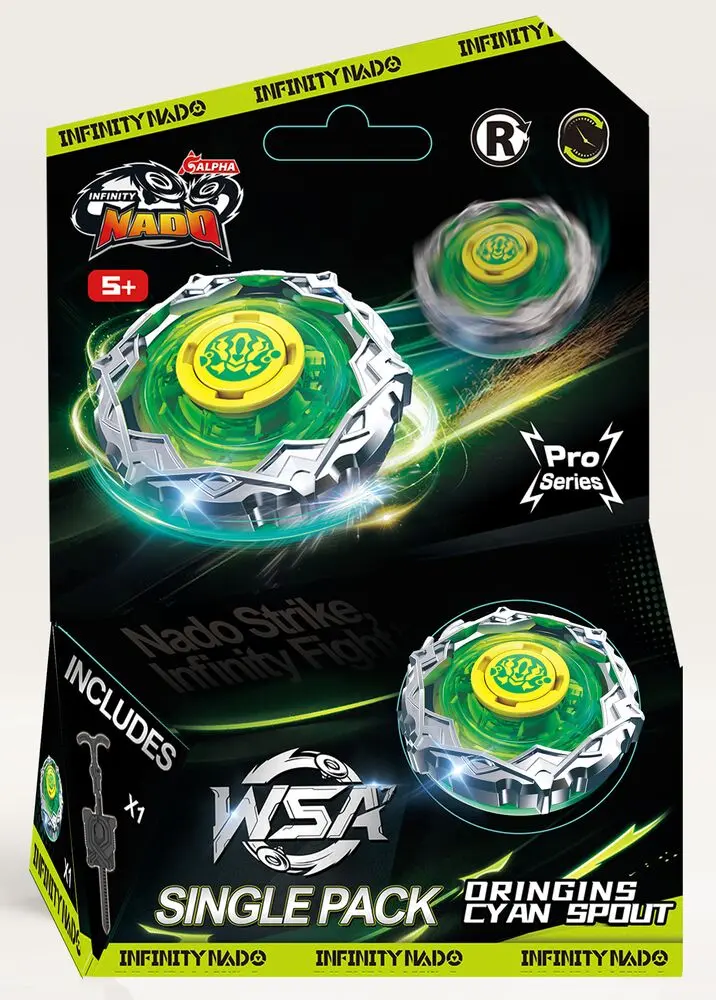 Lanceur Single Pack + toupie métal - Infinity Nado (4 coloris, à la pièce)