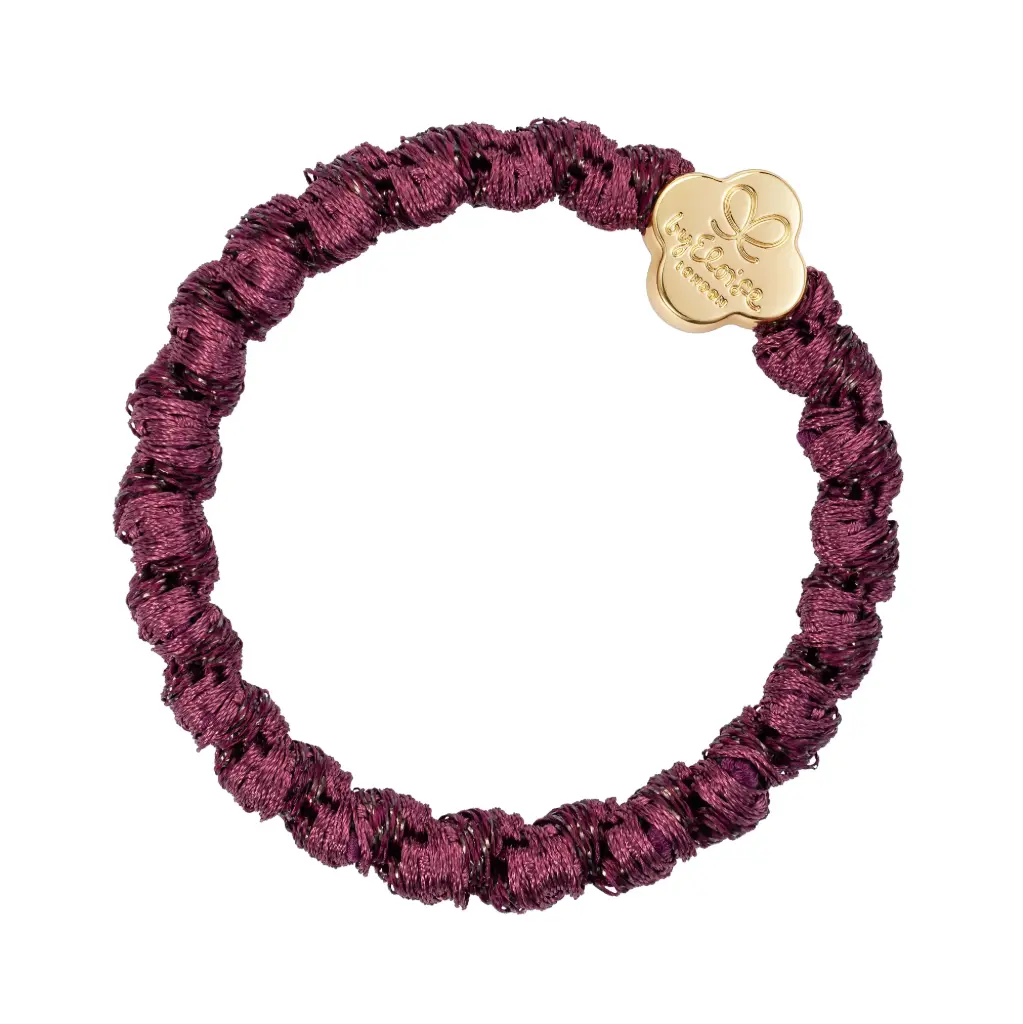 byEloise Woven Gold Quatrefoil Plum