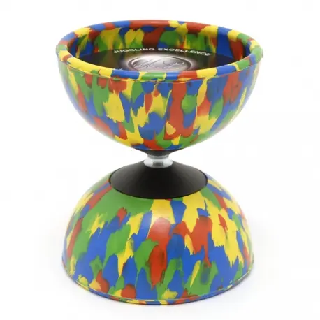 [M772112] Diabolo Arlequin medium rouge/jaune/bleu/vert