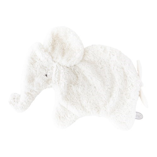 [885235] Eléphant doudou Oscar blanc 42 cm