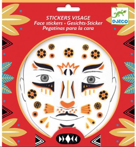 [DJ09215] Stickers visage - Léopard