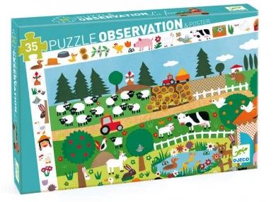 [DJ07591] Puzzle d'Observation La Ferme 35 pcs