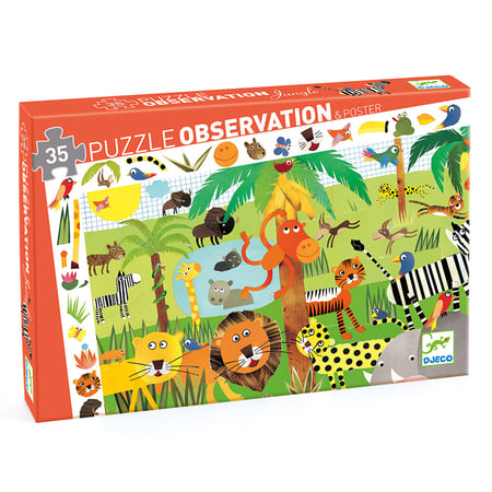[DJ07590] Puzzle observation jungle 35 pièces