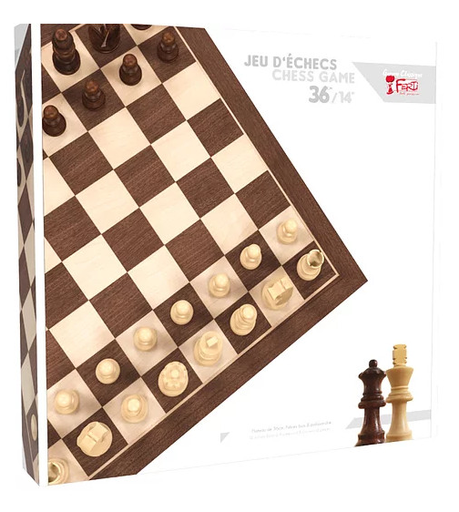 [ech015] Jeu d'Échecs - Plateau de 36 cm en Palissandre et Buis