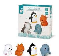 [J04704] 4 gicleurs de bain - Les animaux polaires