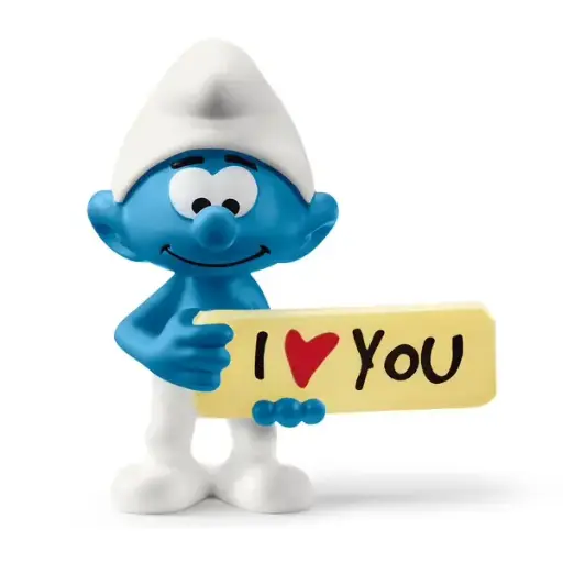 [20823] Schtroumpfs panneau i love you