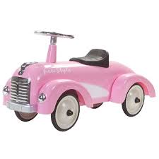 Porteur metal retro roller rose Jessica