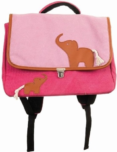 [410302] cartable éléphant rose