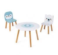 [J09650] Table et 2 chaises banquise