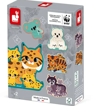 [J08625] 5 puzzles évolutifs animaux