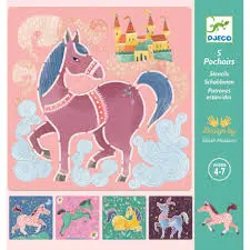 [dj08915] pochoirs chevaux