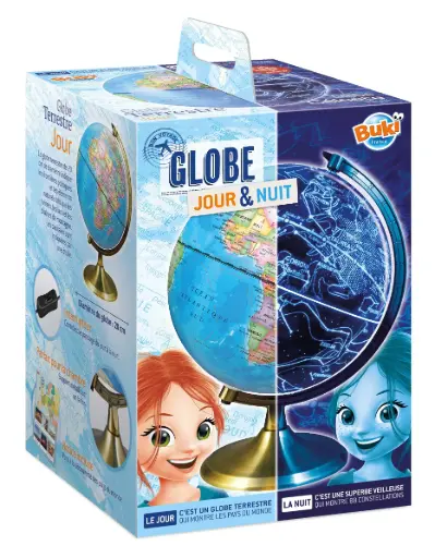 [507345F] Globe terrestre le jour et céleste la nuit