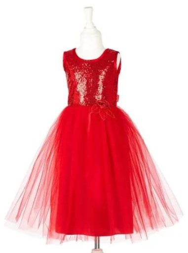 [100902] Robe Scarlet rouge 5-7ans