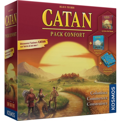 [70417] Catan pack confort (Jeu de base + Extension Marins + 2 Scénarios Régoniaux