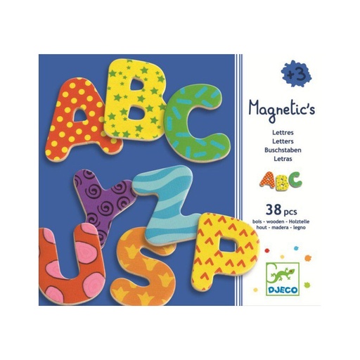 [dj03100] 38 Grandes Lettres en Bois et Magnétiques